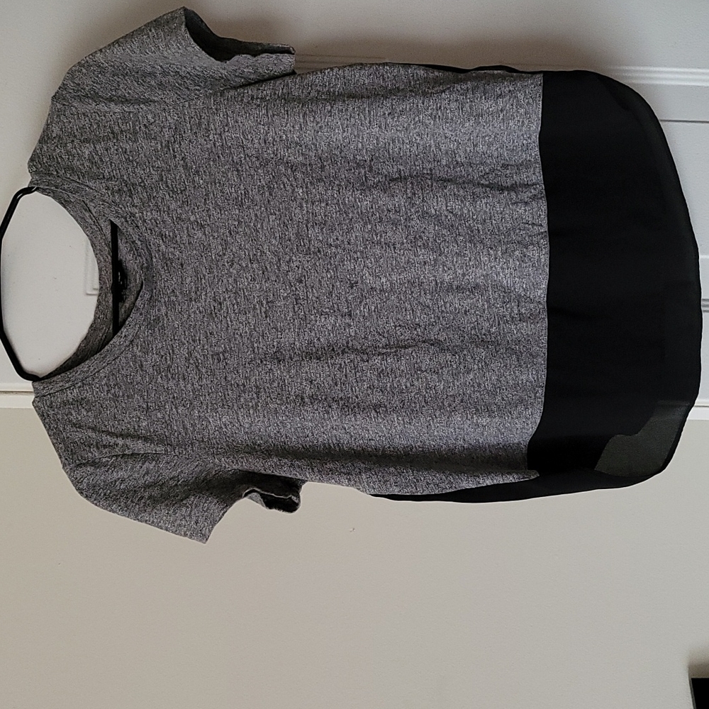 EXPRESS Grey/Black Shirt Blouse